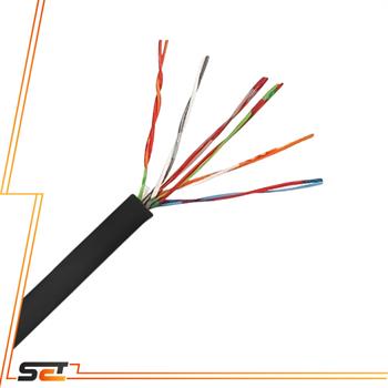 کابل زوجی زمینی 6x2x0.6 نور زنجان مشکی