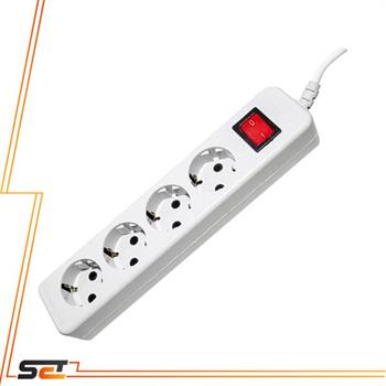 امگاالکتریک رابط 4خانه جمع شو 5م کابل گرد