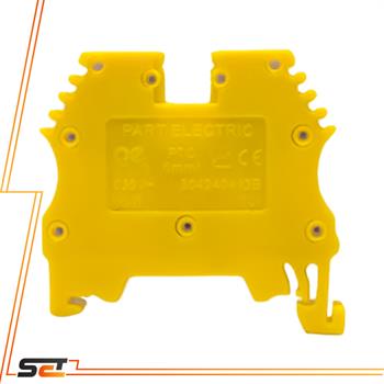 ترمینال ریلی بدون درپوش 4 آمپر زرد