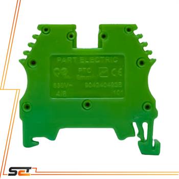 ترمینال ریلی در پوش دار 10 آمپر سبز