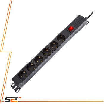 رک مونت محافظ برق 6 خانه چراغدار 1.8 متری پارت الکتریک