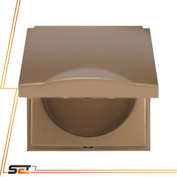 صفحه پریز بدون ارت دربدار با محافظ کودک بژ آذین