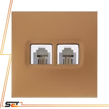 صفحه پریز تلفن دو سوکته آذین بژ آذین