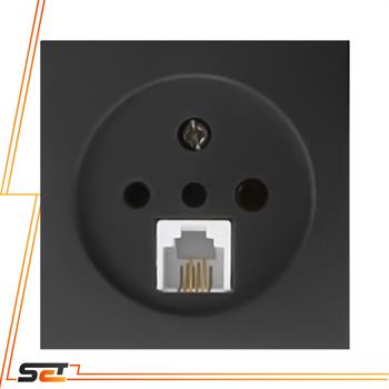 صفحه پریز و تلفن دو منظوره آذین مشکی