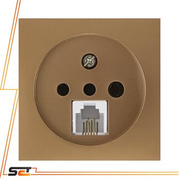 صفحه پریز تلفن دو منظوره بژ آذین