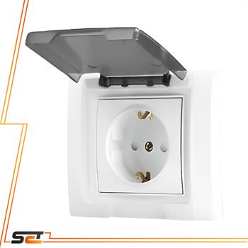 صفحه پریز ارتدار با محافظ کودک آذین سفید