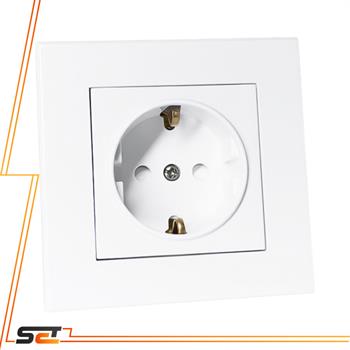 مکانیزم پریز ارت دار با مغزی سرامیکی سفید تابش