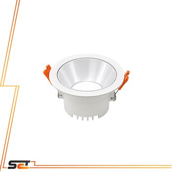 چراغ سقفی توکار 9 وات COB رفلکتور دار سفید مهتابی یزد نور