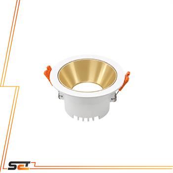 چراغ سقفی توکار 9 وات COB رفلکتور دار سفید مهتابی یزد نور