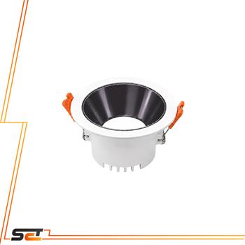 چراغ سقفی توکار 9 وات COB رفلکتور دار سفید مهتابی یزد نور