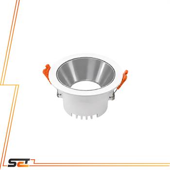 چراغ سقفی توکار 9 وات COB رفلکتور دار سفید مهتابی یزد نور