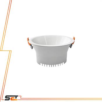 چراغ سقفی توکار 15 وات COB رفلکتور دار سفید آفتابی یزد نور