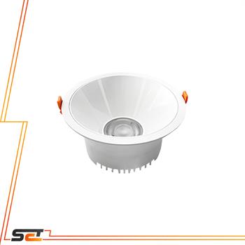 چراغ سقفی توکار 30 وات COB رفلکتور دار مشکی آفتابی یزد نور