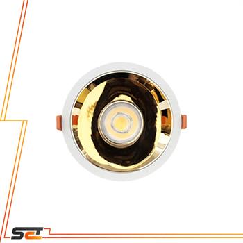 چراغ سقفی توکار 30 وات COB رفلکتور دار مشکی آفتابی یزد نور