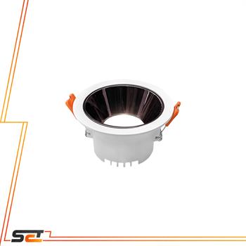 چراغ سقفی توکار 5 وات COB رفلکتور دار مشکی نچرال یزد نور