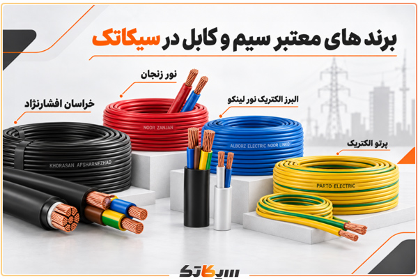 برند های معتبر سیم و کابل در سیکاتک